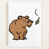 Bruin Beer met vallende herfstblad Schattigee dier Planner (Voorkant)