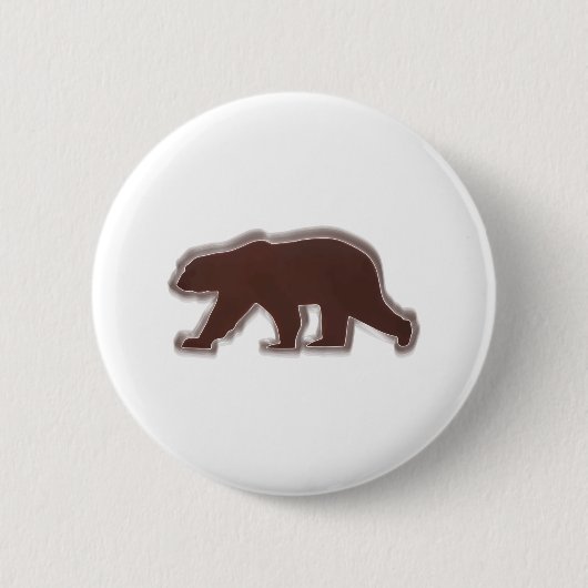 Bruin Beer Ronde Button 5,7 Cm (Voorkant)