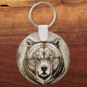 Bruin Beer Sleutelhanger (Voorkant)