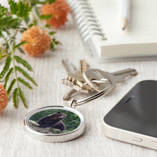 Bruin beer sleutelhanger (Zijkant)