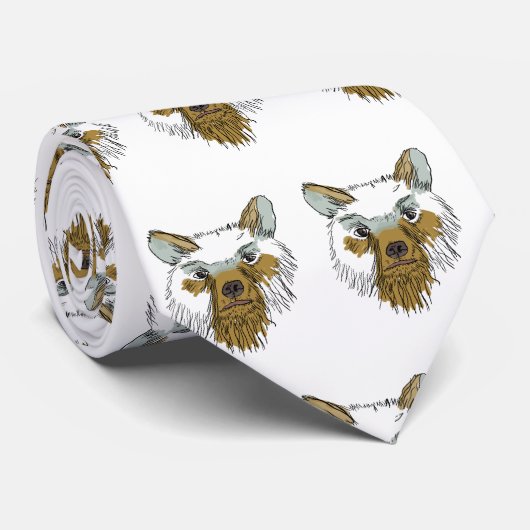 Bruin Beer Stropdas (Opgerold)