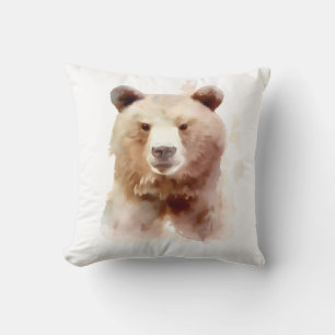 Bruin Beer Waterverf Graphic Kussen