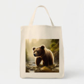 Bruin Beer Wildlife Portret Tote Bag (Voorkant)