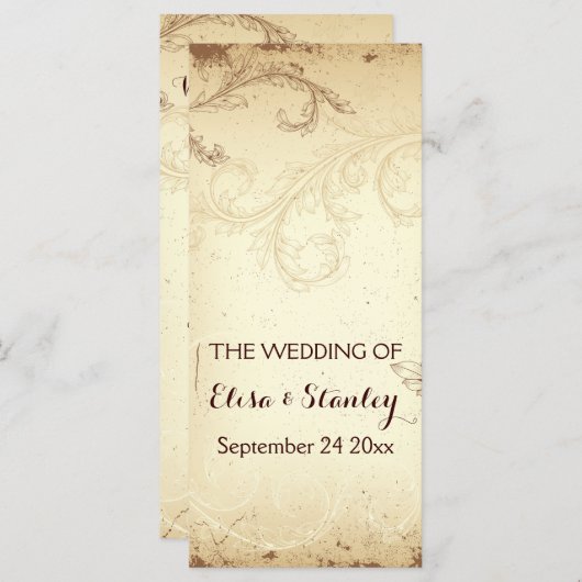  bruin, beige blaadprogramma programma (Voorkant / Achterkant)