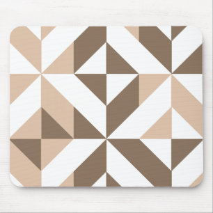 Bruin Beige Geometrische Cube Patroon Muismat