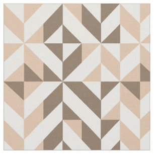 Bruin beige geometrische decosubeenheid stof
