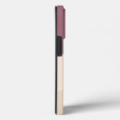 Bruin Beige Gepersonaliseerd Monogram en Naam Case-Mate iPhone Case (Achterkant / Rechts)