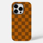 Bruin Beige geruite blokprint Case-Mate iPhone Case (Achterkant)