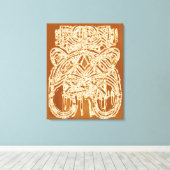 Bruin beige off wit modern Abstract schilderij Canvas Afdruk (Insitu (Houten vloer))