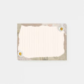 Bruin Beige  plakboek bekleed Sticky Notes (Voorkant)