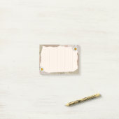 Bruin Beige  plakboek bekleed Sticky Notes (Op bureau)