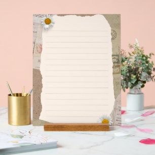 Bruin beige plakboek omzoomde notities acryl bord