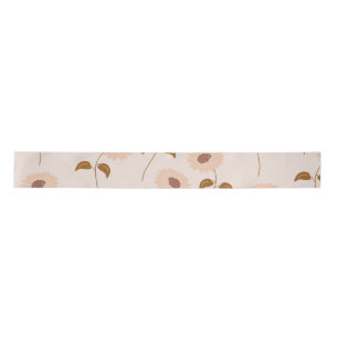 Bruin Beige Retro Y2K Hippie Zonnebloem Patroon Lint