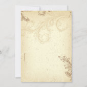  bruin beige scroll leaf repetitie diner kaart (Achterkant)