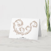  bruin beige scrollblad Bedankt groet (Achterkant)