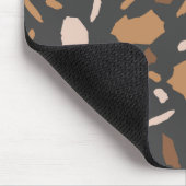 Bruin, beige, Tan en Grey Terrazzo Marble Muismat (Hoek)