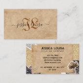 Bruin beige textuur visitekaartje (Voorkant / Achterkant)