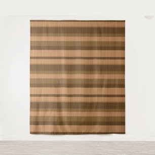 Bruin beige tinten gestreept verticaal patroon wandkleed