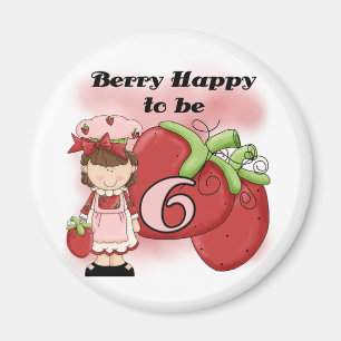 Bruin Berry 6th Birthday Tshirts en Gifts Magneet