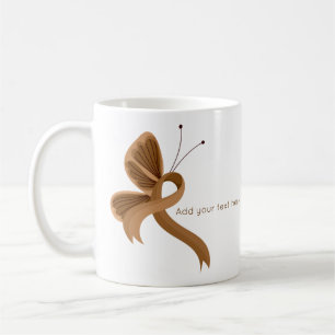 Bruin Bewustzijnslint Vlinderkoffie Mok
