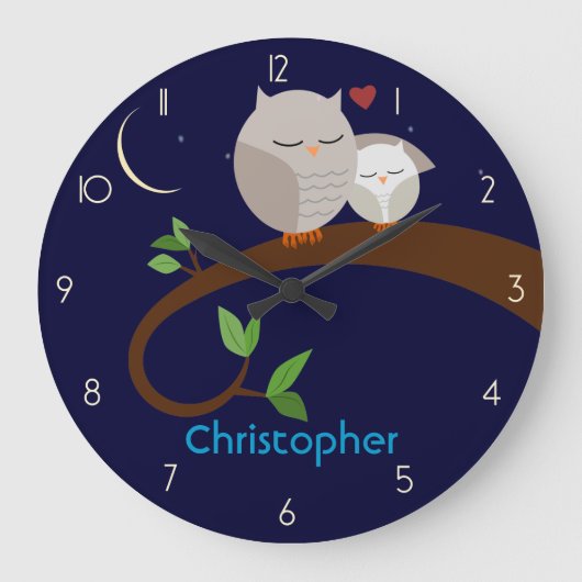 Bruin bezit - Aangepaste wandklok Grote Klok (Voorkant)