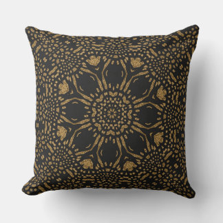 Bruin Black Leopard Mandala Sierkussen