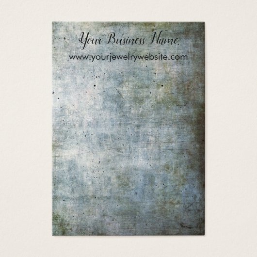 Bruin blauw Grunge Earring Holder Display Kaarten Visitekaartje (Voorkant)
