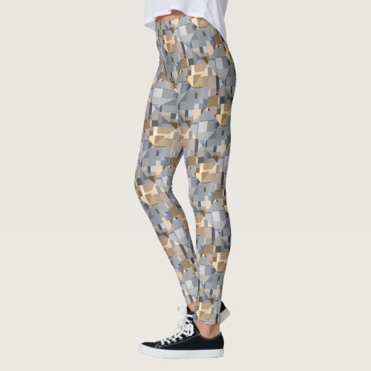 Bruin/blauw rendatroon leggings (Links)