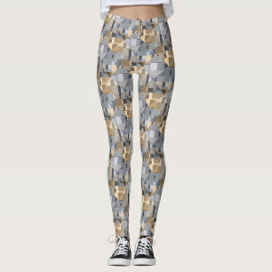 Bruin/blauw rendatroon leggings