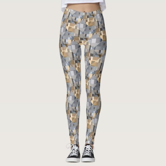 Bruin/blauw rendatroon leggings (Voorkant)