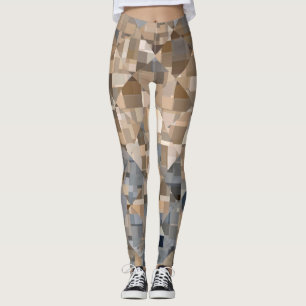 Bruin/blauw rendatroon leggings