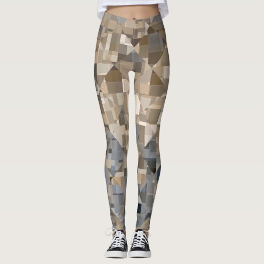 Bruin/blauw rendatroon leggings (Voorkant)