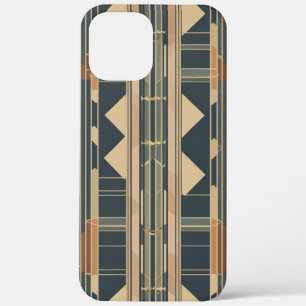 bruin blauw zacht vierkant iPhone 12 pro max hoesje