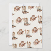 Bruin Blauwe Cowbot Eerste Rodeo 1e Verjaardag Kaart (Achterkant)