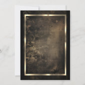 Bruin Bloemen Goud Lijst Gotisch Zoet 16 Kaart (Achterkant)