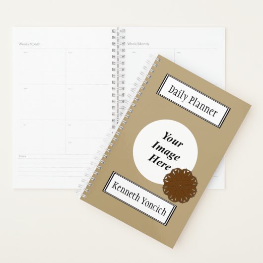 Bruin-bloemenlint door Kenneth Yoncich Planner (Display)