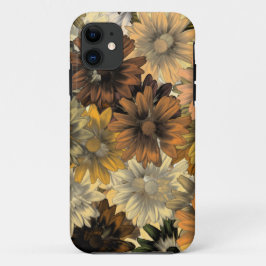 Bruin bloempatroon iPhone 11 hoesje
