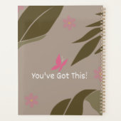 Bruin Boho vrouw om planner te maken (Achterkant)