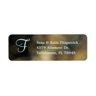 Bruin Bokeh Monogram Return Address Labels