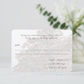 Bruin-Boom-bruiloft Monogram-antwoordkaart Kaart (Staand voorkant)