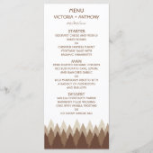 Bruin Bos Range Woodland Bruiloft Menu (Voorkant)