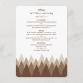 Bruin Bos Range Woodland Bruiloft Menu (Voorkant)