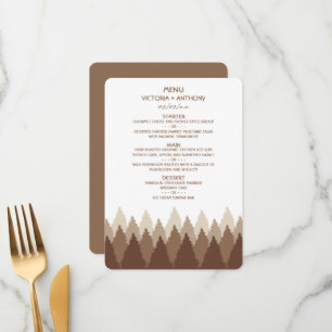 Bruin Bos Range Woodland Bruiloft Menu