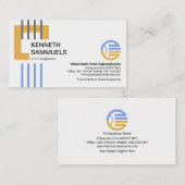 Bruin bouwblok Vertical Re-Bar Engineering Visitekaartje (Voorkant / Achterkant)