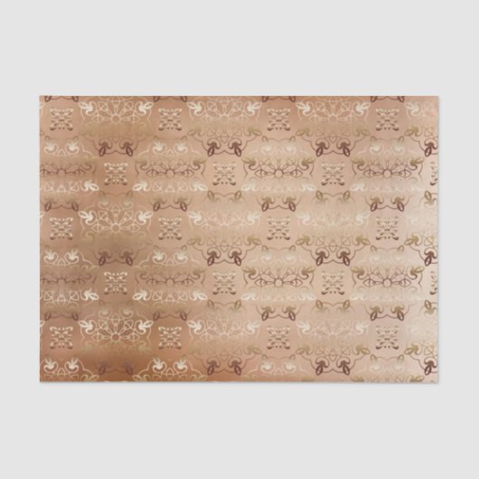 Bruin Bronze sierpatroon met metalen Tissuepapier (Voorkant)