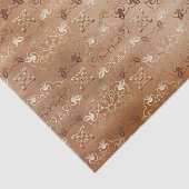 Bruin Bronze sierpatroon met metalen Tissuepapier (Detail)