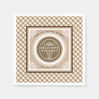 Bruin Buffalo Gingham. Servetten