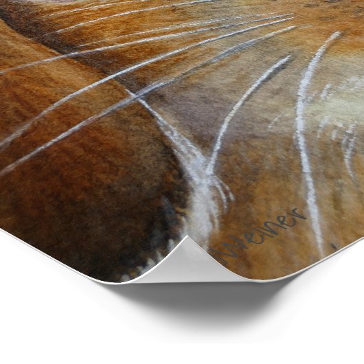 Bruin Bunny Rabbit in Spring Bonnet Art 11x14 Poster (Hoek)