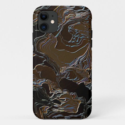 Bruin Camo-effect ontwerp Case-Mate iPhone Case (Achterkant)