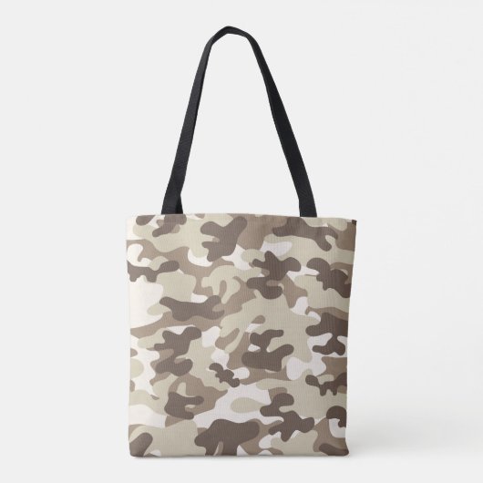 Bruin Camouflage-Canvas tas (Achterkant)